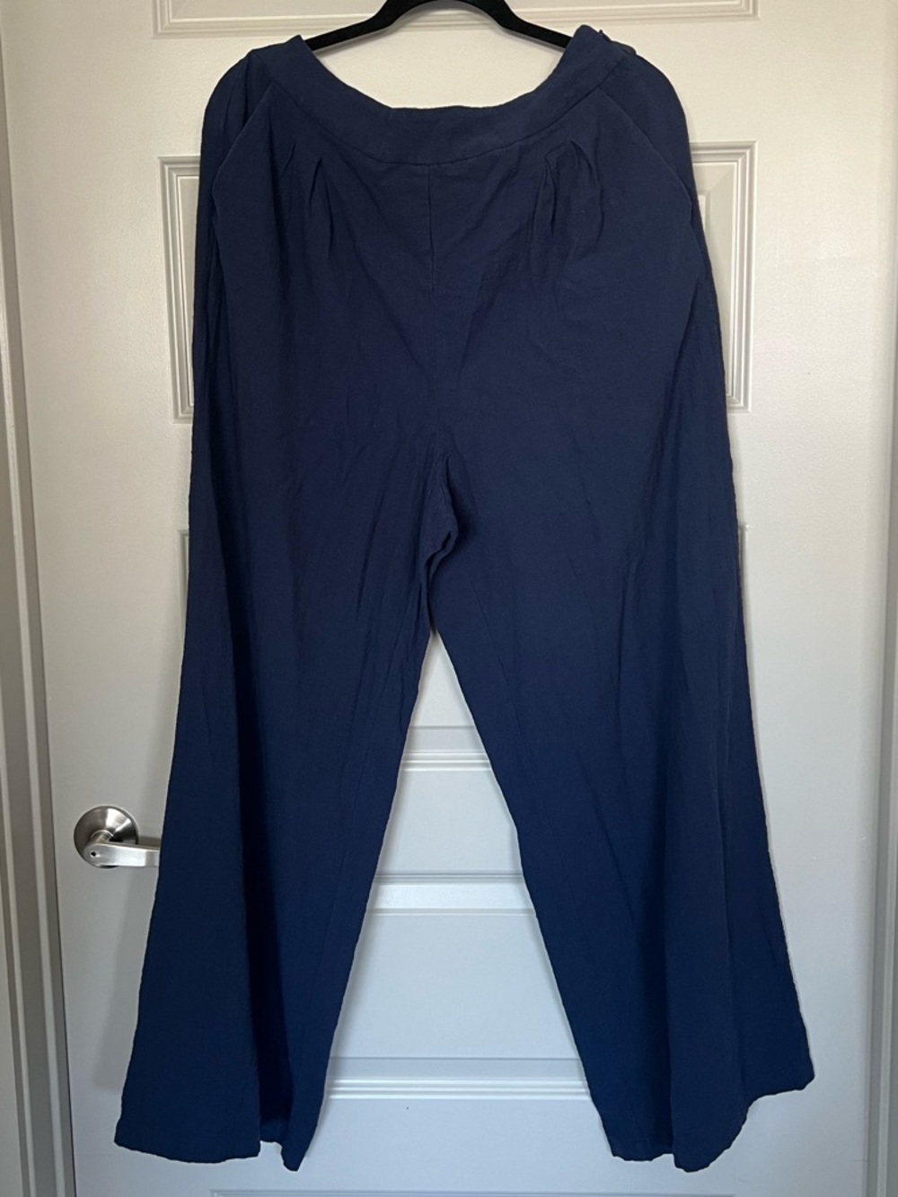 INC International Concepts Wide-Leg Navy Pleated Waist Pants